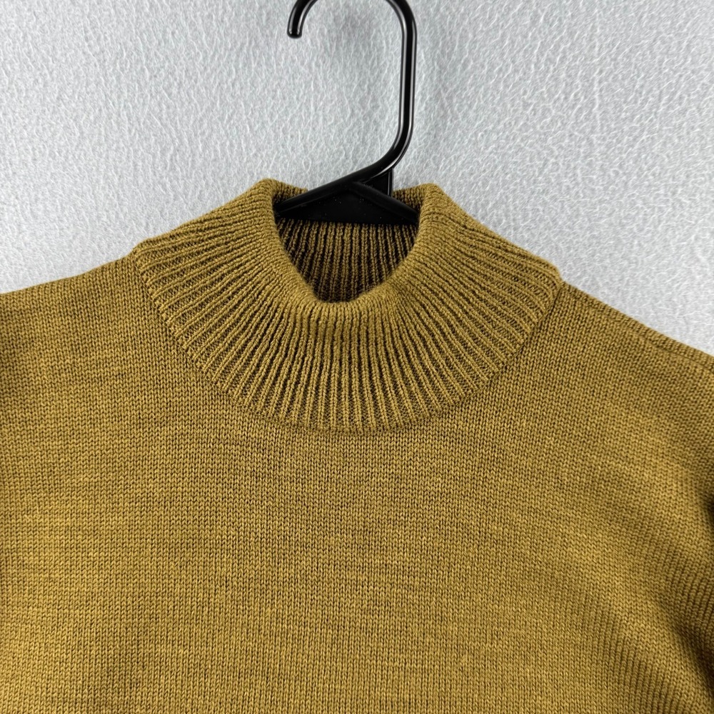 Anatomica Sweater Mens Medium Olive Military Wool Mock Neck Made in Japan - Picture 2 of 11